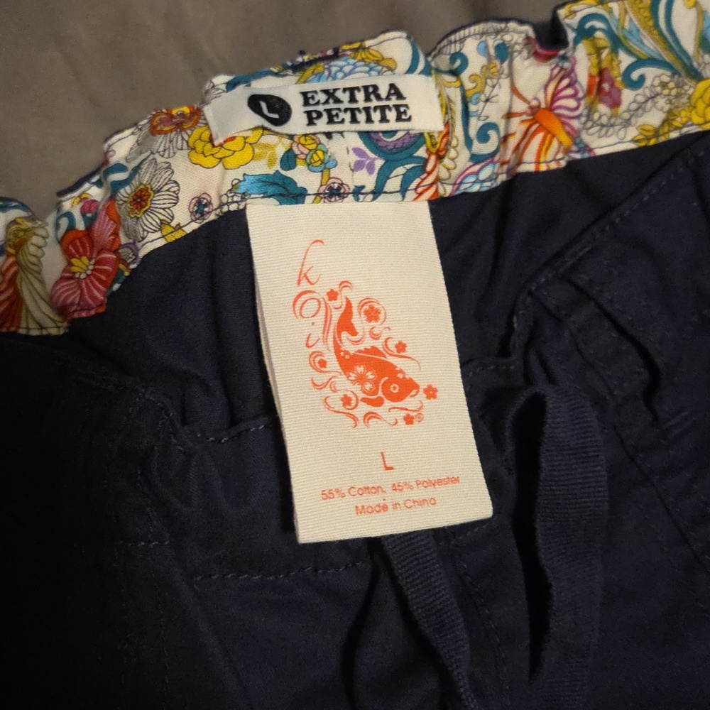 Koi Navy Blue Cargo Scrub Pants - Picture 2 of 3